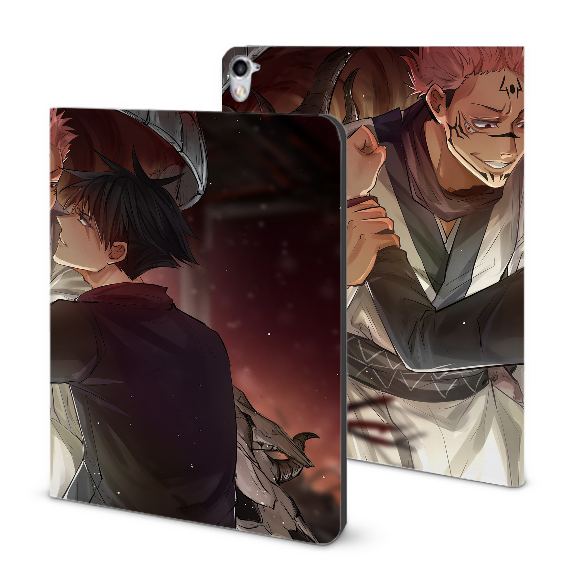 （画像用） 呪術廻戦 Jujutsu Kaisen IPad ケース ブック型 PUレザー TPU 耐衝撃 軽量 薄型 ペン収納なし 全面保護 IPad 各モデル対応